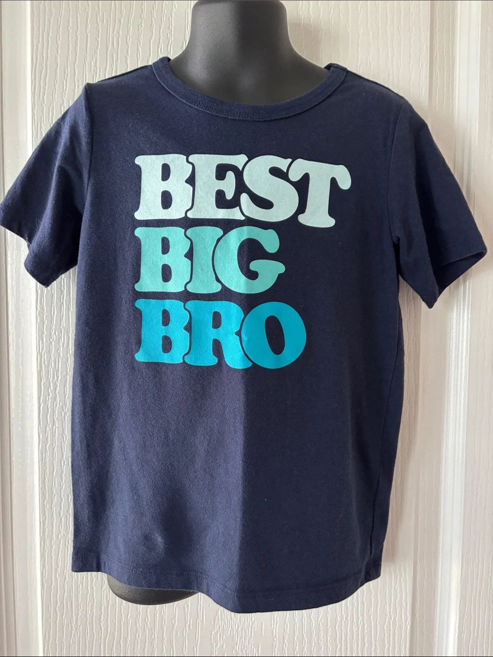 The Children's Place Navy Tee with Aqua 'BEST BIG BRO' Graphic